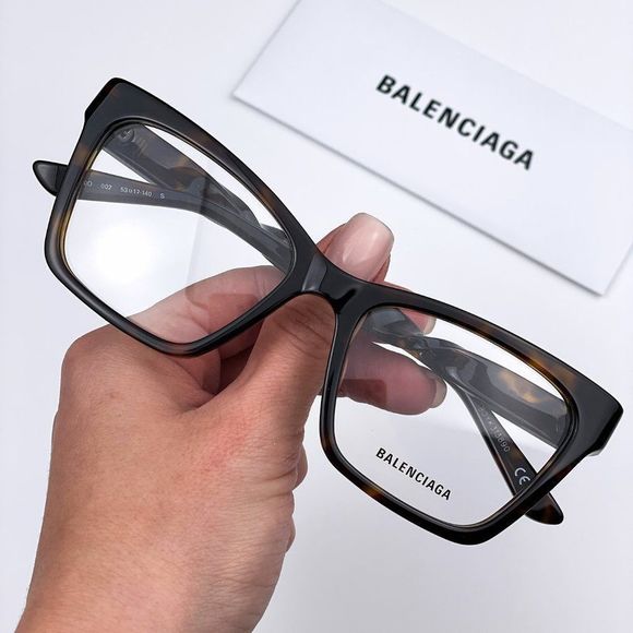  Balenciaga BB0210O 002 Eyeglasses Havana Cat Eye Women - Picture 1 of 10